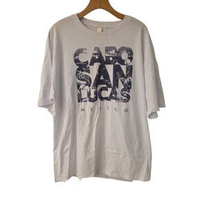 Cabo San Lucas T-Shirt Travel Gift Mexico Trip Souvenir Tee White Mens XL NEW